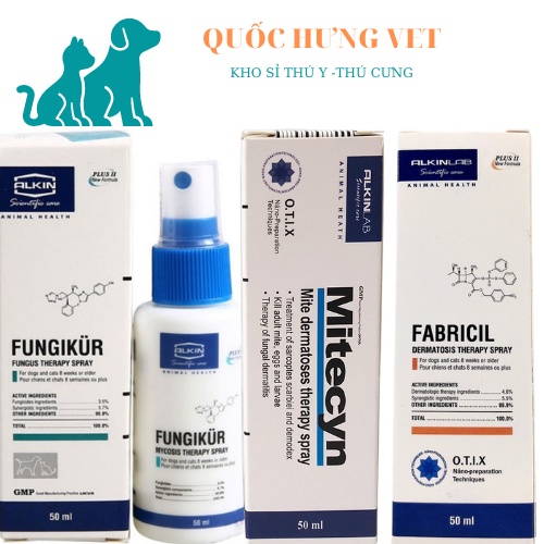 Fungikur Xịt ve bọ chét chấy rận chó mèo - QUỐC HƯNG VET