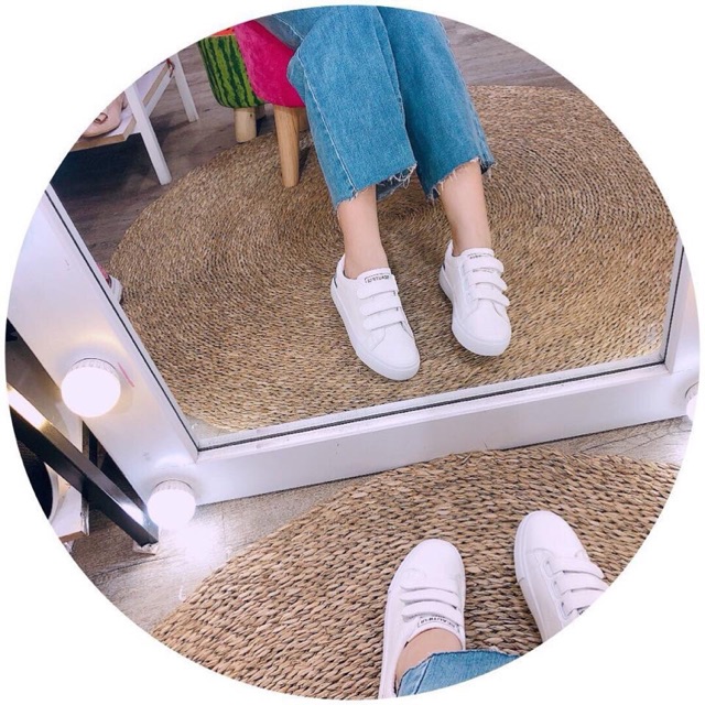 THỂ THAO DÁN GÓT KẺ XANH