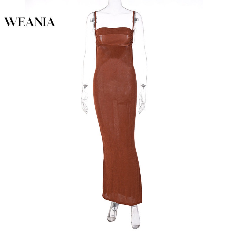 Đầm Dáng Dài Hở Lưng Cột Dây Trẻ Trung Quyến Rũ Dành Cho Nữ