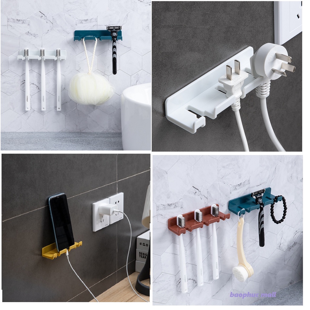 Móc Dán Tường Treo Phích Cắm Điện/Móc Treo Đồ Dùng Đa Năng/Kệ Đỡ Sạc Điện Thoại..