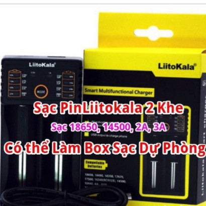 Sạc Pin Liitokala Lii-402 (Sạc 4 Pin) - Sạc Pin 3.7V (18650, 14500...), 1.5V (2A, 3A) ...