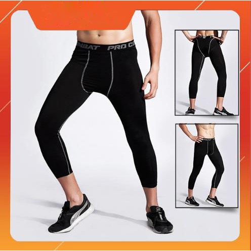 QUẦN GIỮ NHIỆT COMBAT PRO LEGGING TẬP GYM NAM DÁNG DÀI