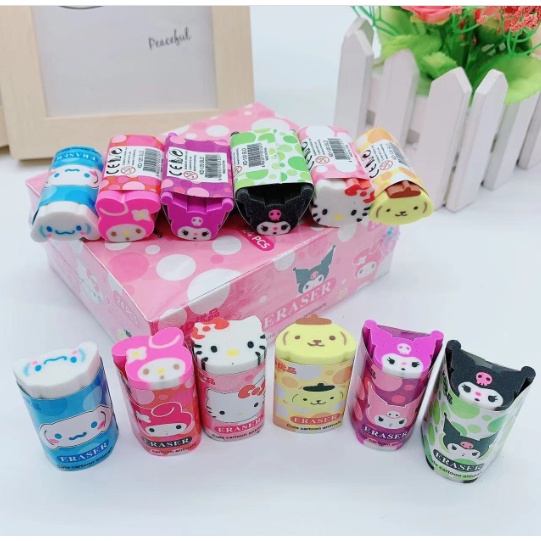 Tẩy kitty sanrio hộp sữa T120 gôm cute dễ thương