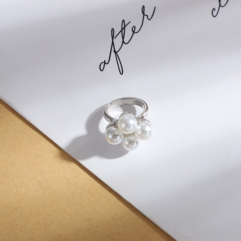 Nút cài khăn choàng bằng hợp kim đính ngọc trai nhân tạo đơn giản