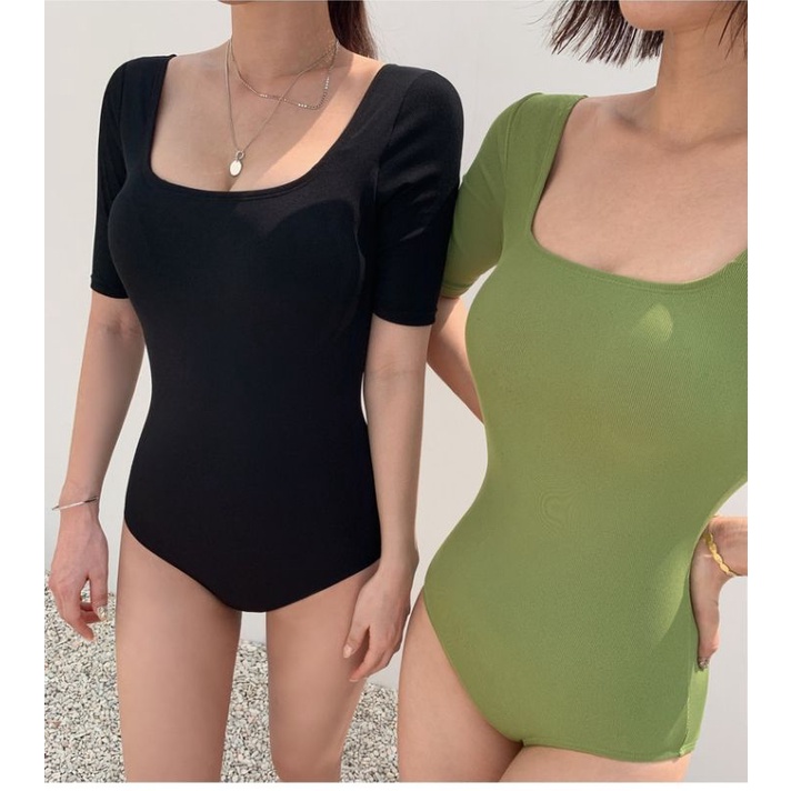 Bikini đi biển, đồ bơi nữ cộc tay 1 mảnh liền thân tôn dáng Nemo Bikini - B4
