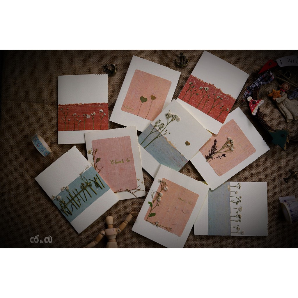 Thiệp Hoa Lá Cỏ Handmade