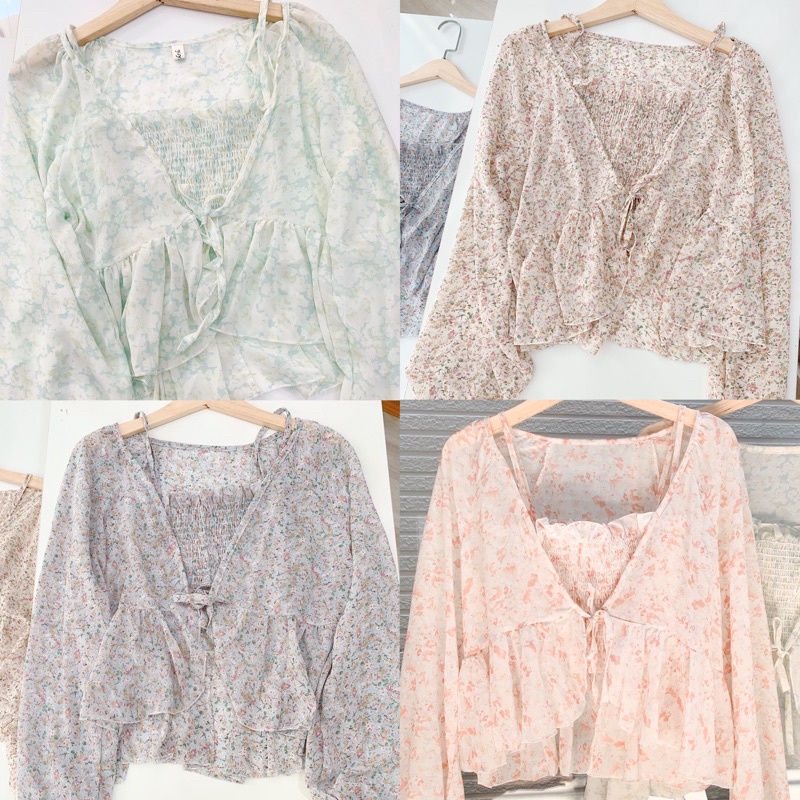 Set cardigan + áo dây dún thun (4 màu) | BigBuy360 - bigbuy360.vn