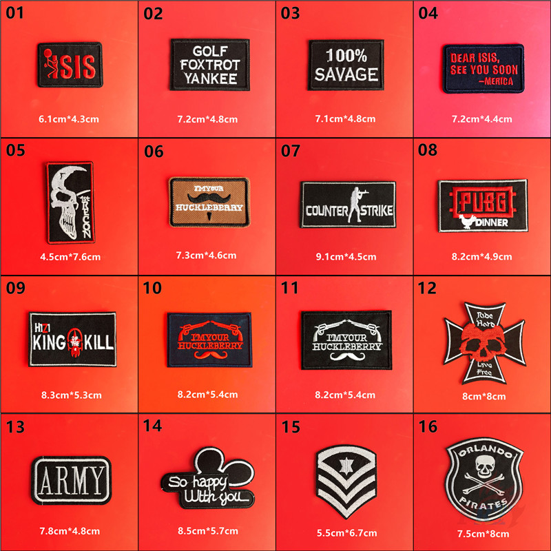Miếng dán ủi quần áo họa tiết game pubg h1z1 diy