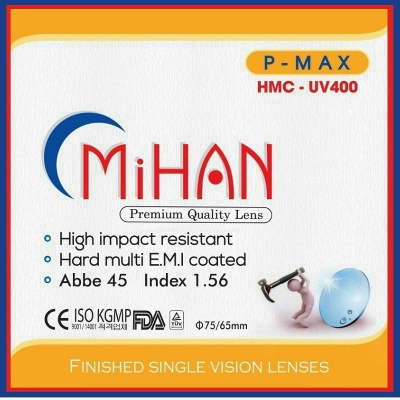 Tròng kính mắt P-MAX chống vỡ dành cho gọng khoan