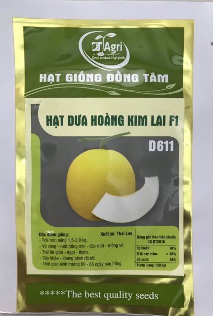 Hạt giống dưa lê dưa hoàng kim lai F1 chịu nhiệt siêu ngon dễ trồng