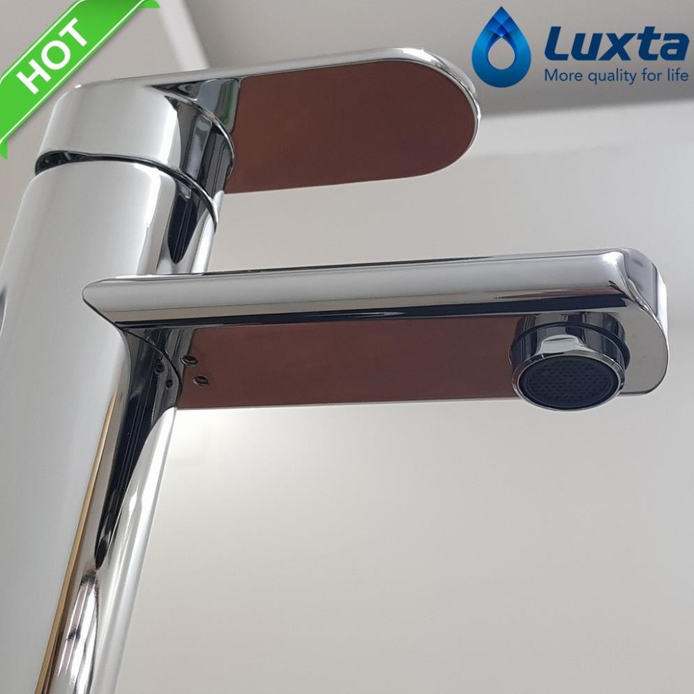 Vòi LAVABO nóng lạnh Luxta L1208B cao 30cm tặng 2 dây cấp [ Hàng chính hãng LUXTA ]