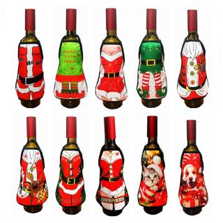 Christmas Home Santa Claus Wine Bottle Apron Snowman Stocking Gift Holders Xmas Noel Navidad Decor New Year 2020