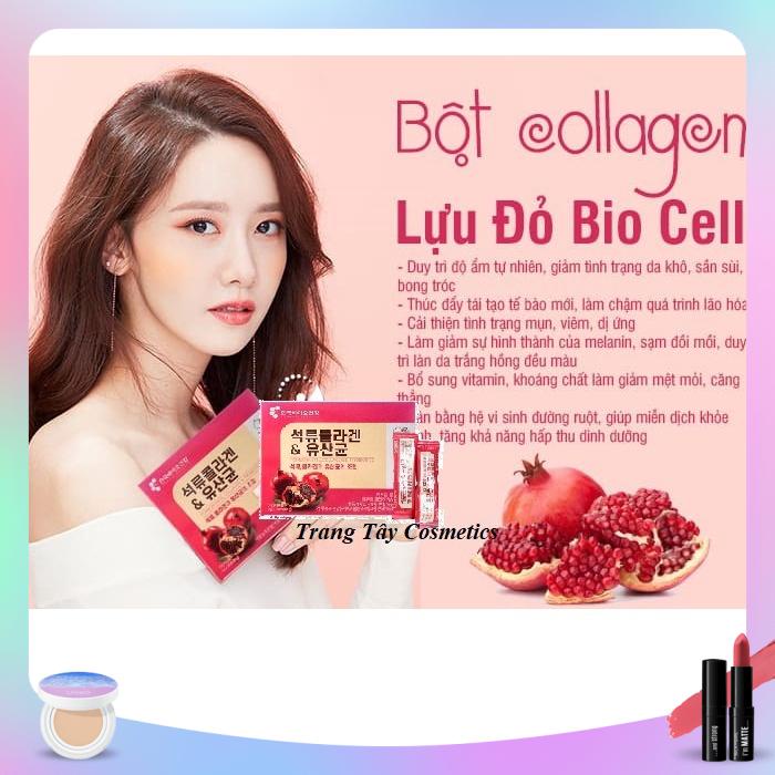 Bột Collagen Lựu Đỏ Hàn Quốc Mẫu Mới Hộp 30 gói x 2g