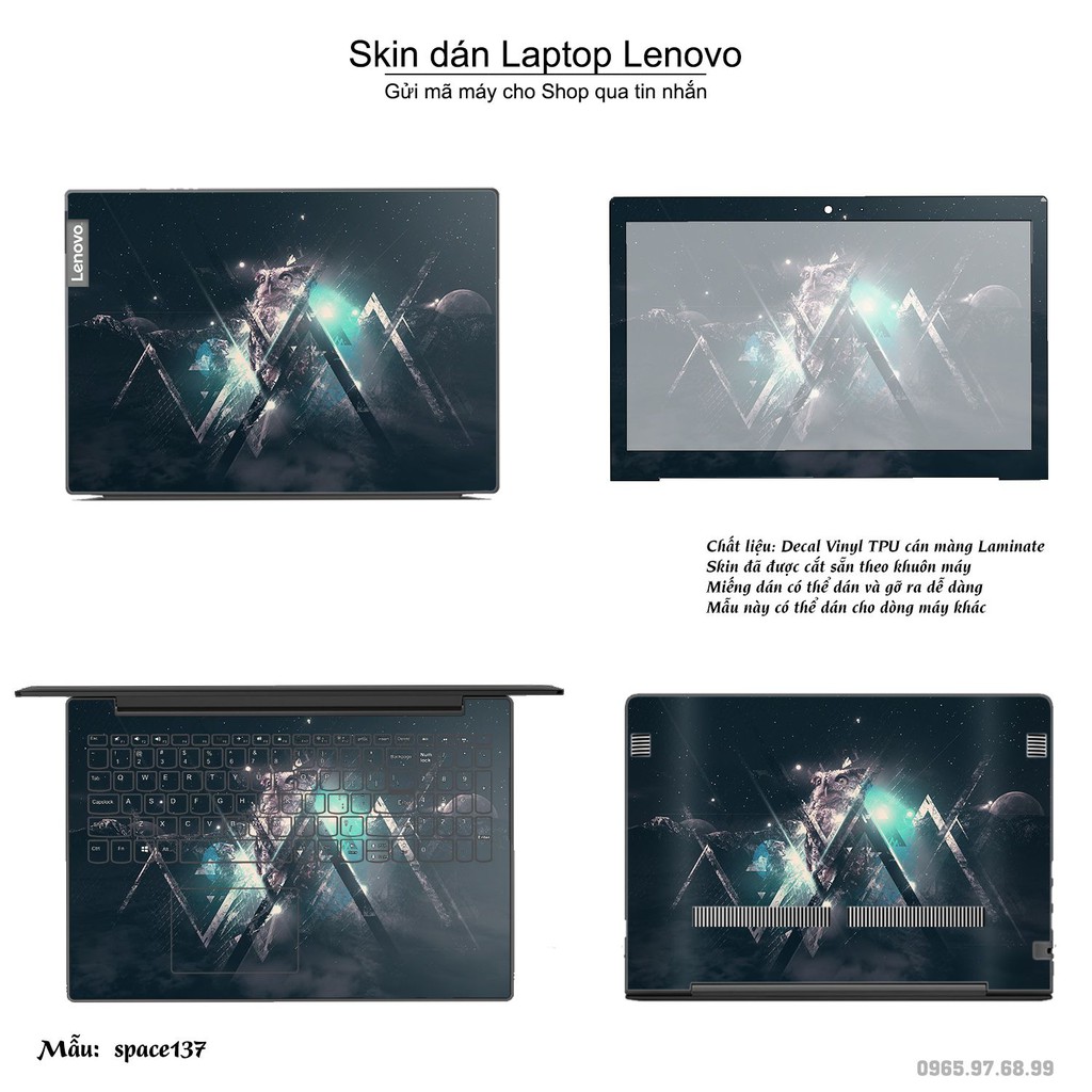 Skin dán Laptop Lenovo in hình không gian nhiều mẫu 23 (inbox mã máy cho Shop)