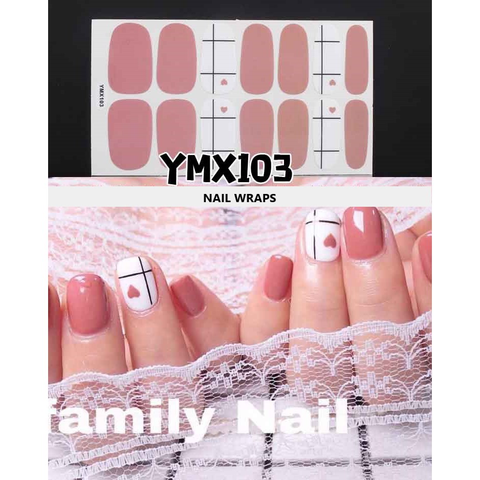 Miếng dán móng tay Nghệ thuật Phong cách Hàn Quốc Stickers Nails Wraps Nail Art Giáng Sinh Noel