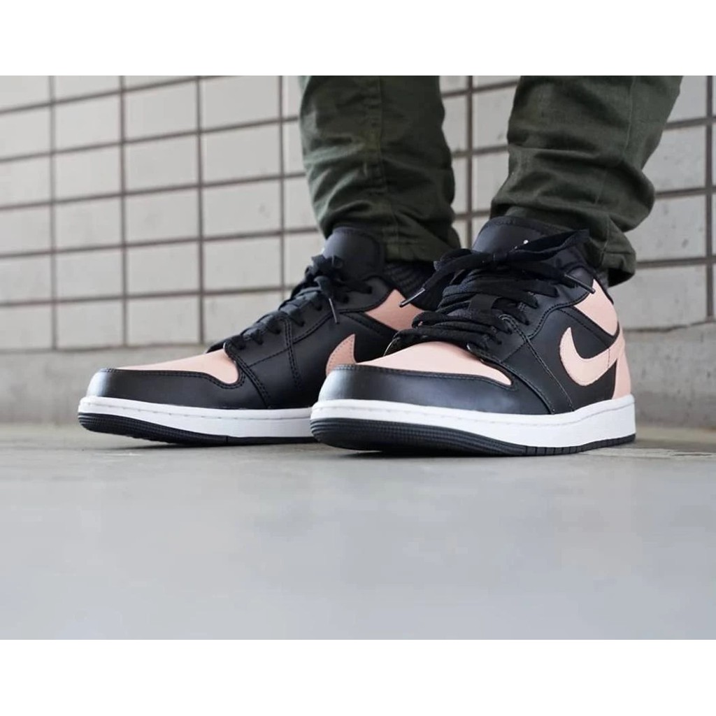 (AUTHENTIC 100%) Giày Sneaker Thể Thao Nike Air Jordan 1 Retro Low Crimson Tint Black 553558-034 Chính Hãng 100%