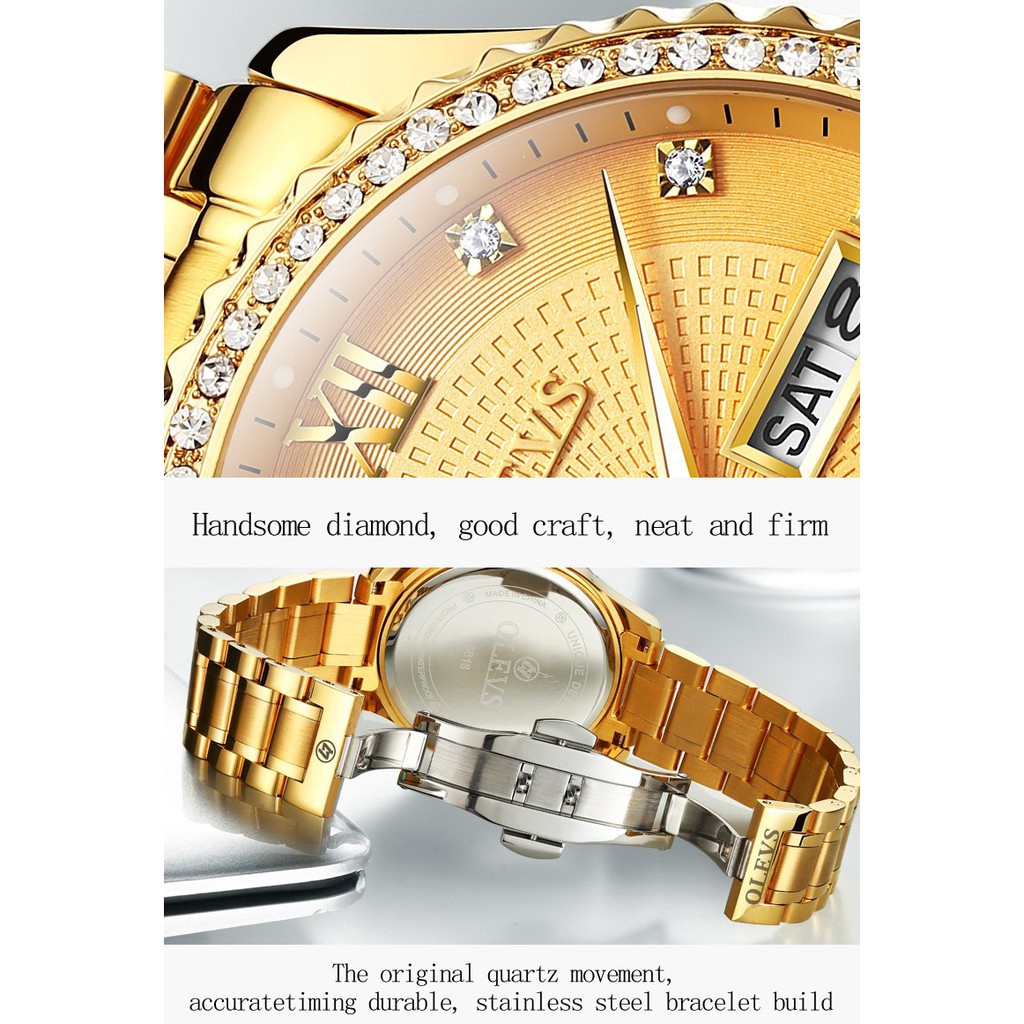 Đồng Hồ Đeo Tay OLEVS 6618 Chống Nước Phong Cách Doanh Nhân Sang Trọng Hiển Thị Lịch Cho Nam | BigBuy360 - bigbuy360.vn