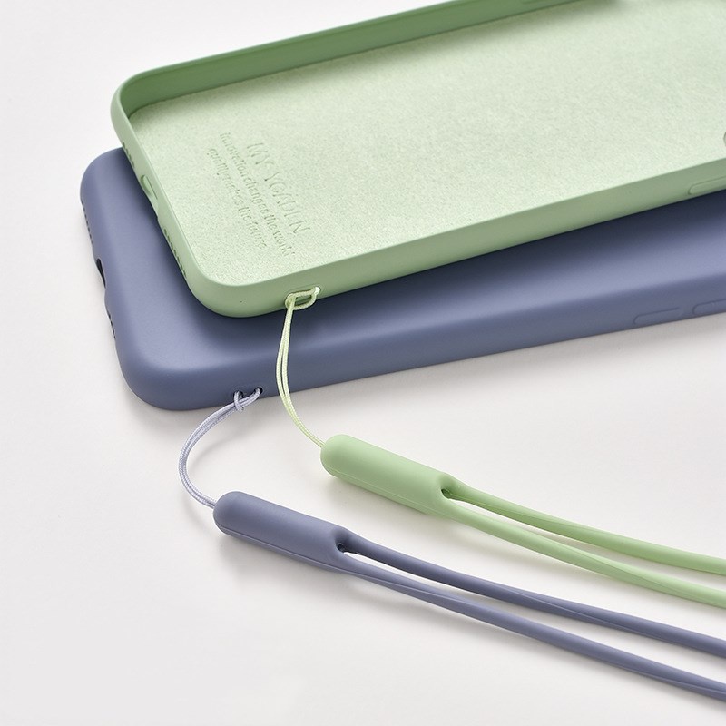 Dây đeo điện thoại bằng silicon dẻo màu pastel thích hợp cho ốp điện thoại iPhone 11 Xiaomi