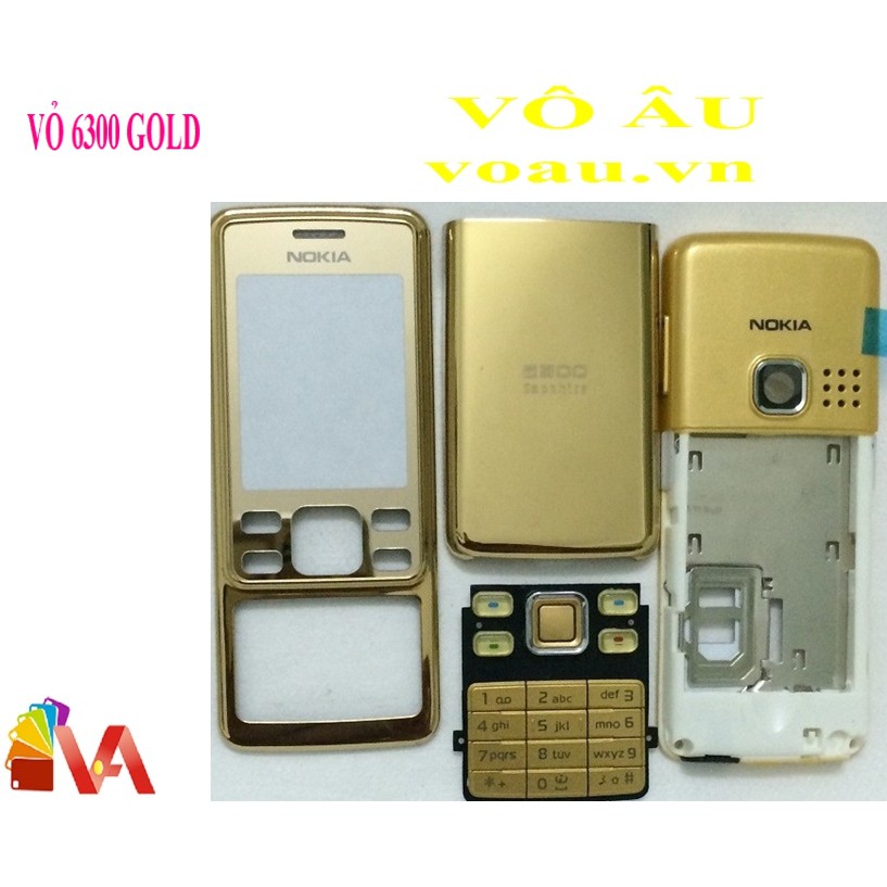 VỎ NOKIA 6300 MÀU GOLD