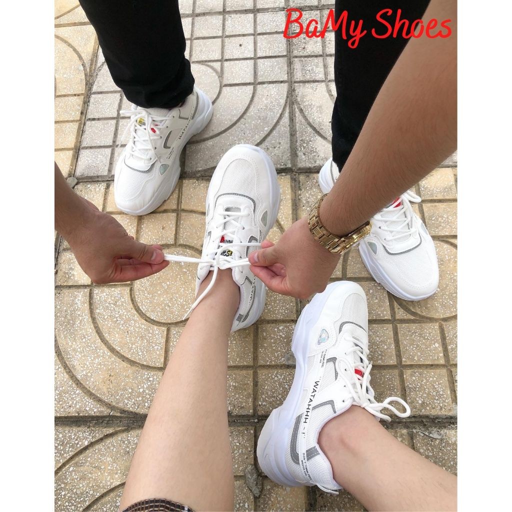 Giày Thể Thao Sneaker WATAHHH Trắng 💥Free Ship💥 Giày Tăng Chiều cao 5cm, Giày Cao cấp | BigBuy360 - bigbuy360.vn