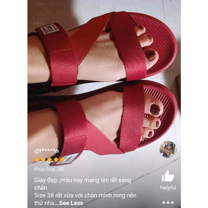 FACOTA | giày dép sandal nam, nữ hồng mận mang đi chơi đi học NN15