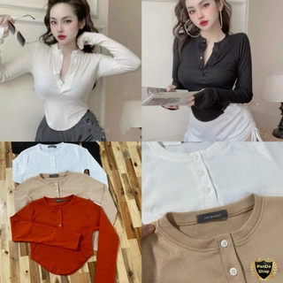 Áo cổ trụ tay dài vạc bầu