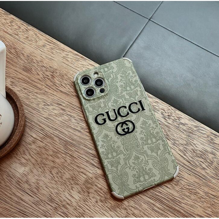 Ốp điện thoại TPU mềm in logo Gucci cao cấp dành cho IPHONE 12/7/8/SE2/7 PLUS/8 PLUS/X/XS