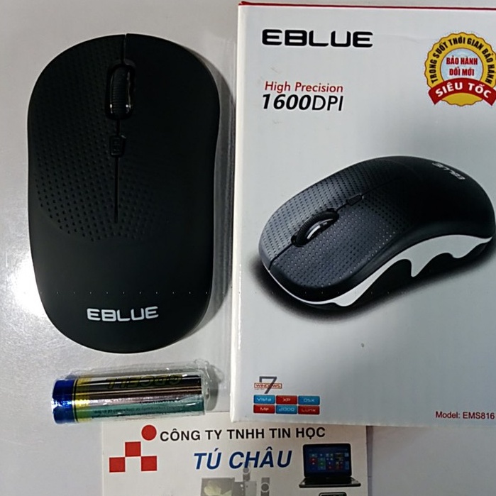 Chuột máy tính không dây Eblue EMS816 (Hàng chính hãng) + Tặng MousePad T1