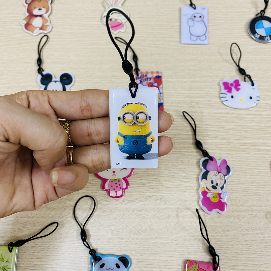 Thẻ nfc [Loại copy được] Thẻ Từ NFC 13,56 có thể sao chép được dạng móc cute, dùng cho thang máy, bãi xe, nhà thông minh