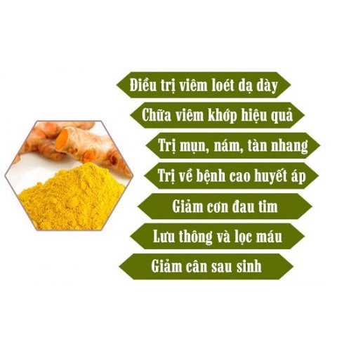 454Gr Tinh bột nghệ vàng nguyên chất - Hỗ trợ đau dạ dày, tiêu hóa - Đắp mặt trắng da, giảm thâm nám, tàn nhang