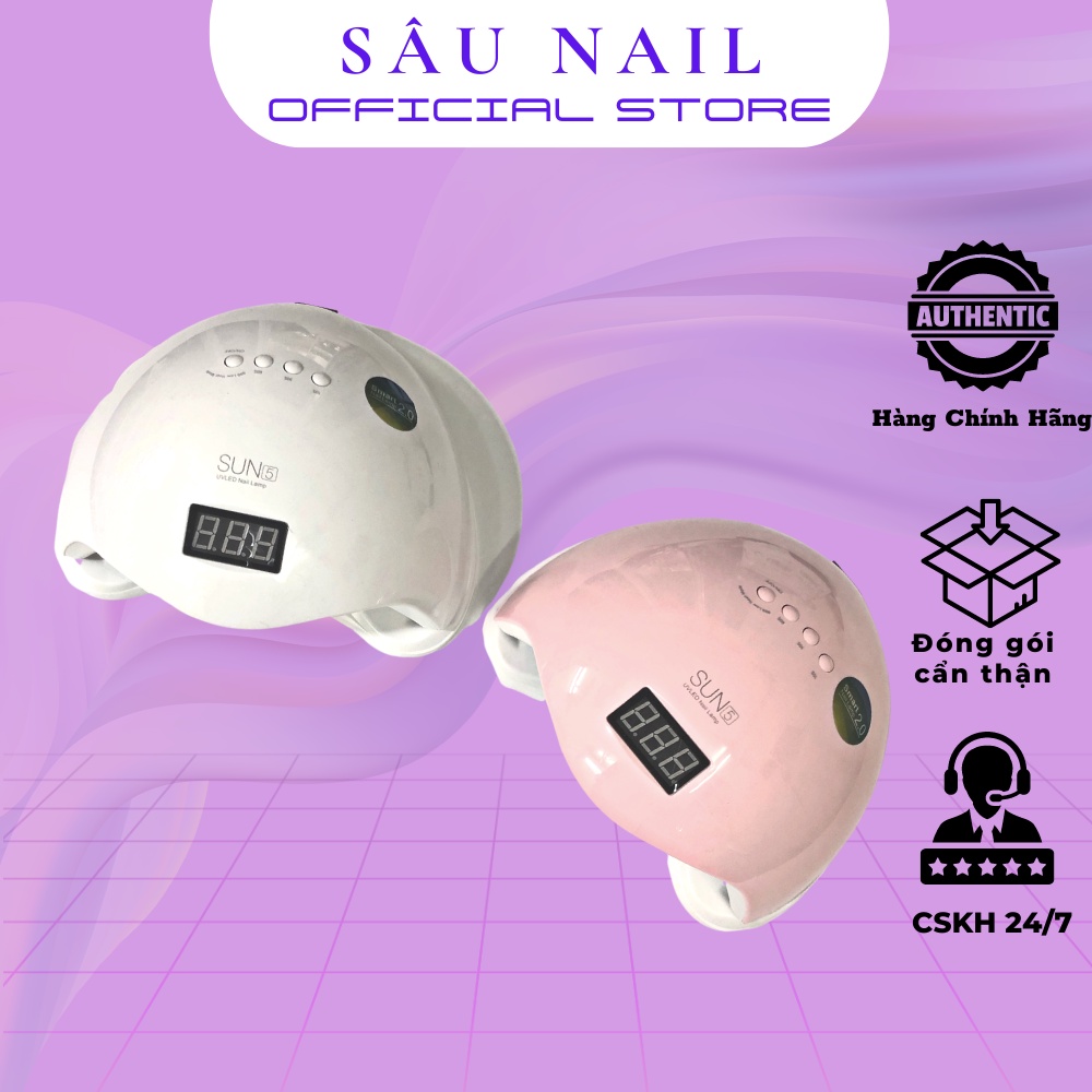 Máy Hơ SUN 5 - Máy Hơ Sơn Gel SUn 5 UV/LED 48W Bảo Hành 3 Tháng [ HÀNG CHÍNH HÃNG ]