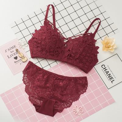 [Mã WAMST111 giảm 15k đơn 99k] Bộ đồ lót ren đệm mỏng dây đan ngực sexy (5 màu) | BigBuy360 - bigbuy360.vn