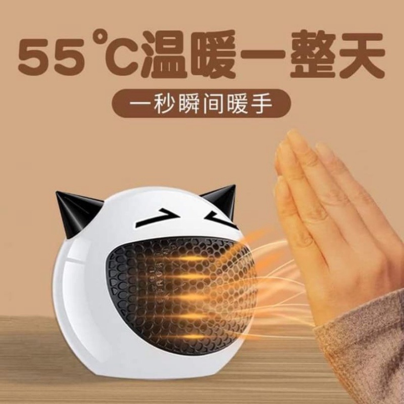 Quạt Sưởi Mini Máy Sưởi Hình Thú Siêu Kute Tiết Kiệm Điện, Công Suốt, Kích Thước Nhỏ Gọn Để Bàn, Phòng Ăn, Phòng Ngủ.