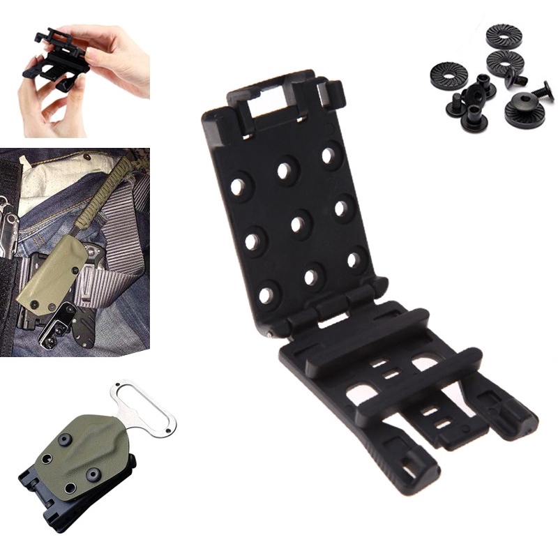 K sheath Kydex Bộ Kẹp Thắt Lưng Gắn Dao Đèn Pin Hỗ Trợ Săn Bắt Cá Săn Bắn Cắm Trại Ngoài Trời