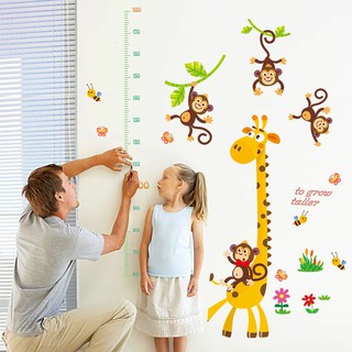 Decal dán tường thước đo hưu vàng