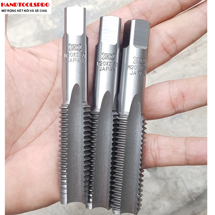 Mũi Taro tay 3 cây hệ mét NHẬT BẢN SKC đủ size từ M3===. M20 x 2.5mm