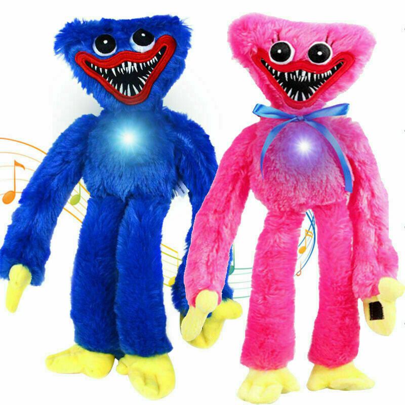 Đồ chơi búp bê nhồi bông Poppy ca hát phát sáng Huggy Wuggy 40cm làm quà tặng