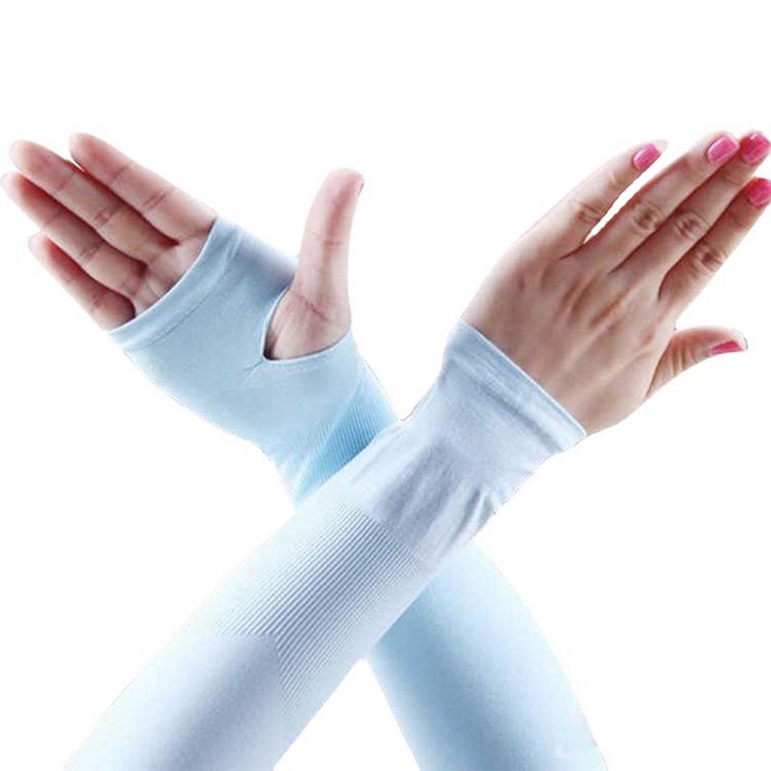 Găng tay đi nắng nam nữ ống tay chống nắng vải dày dặn co dãn tiện lợi DANA