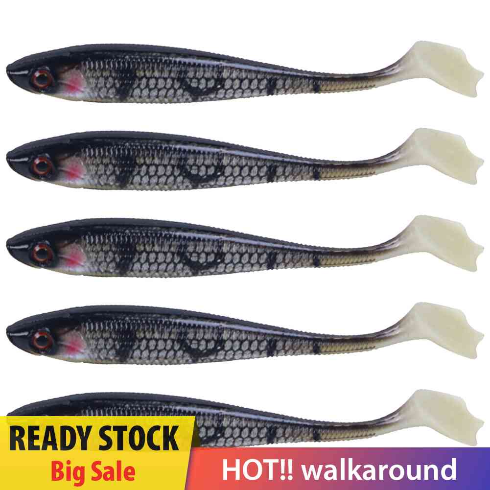 5 Mồi Câu Cá Giả Mềm 9cm 5.6g