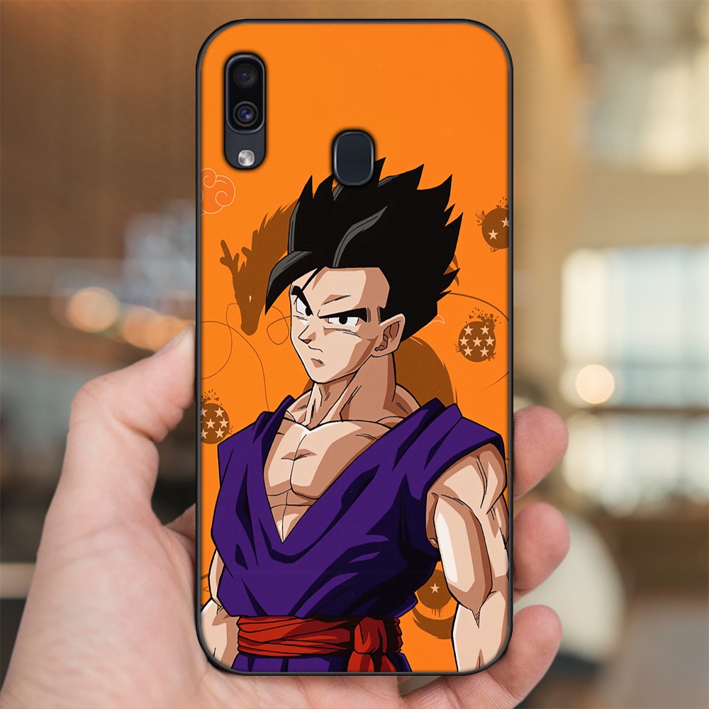 Ốp lưng Samsung A20, A30, A40, M20 viền đen in hình Gohan Dragon Ball