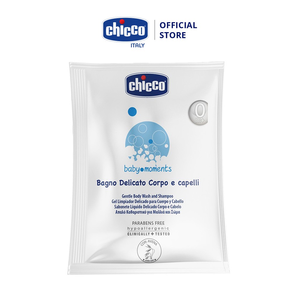 Sữa tắm gội chiết xuất yến mạch 0M+ Chicco – Gói du lịch 7ml Chicco