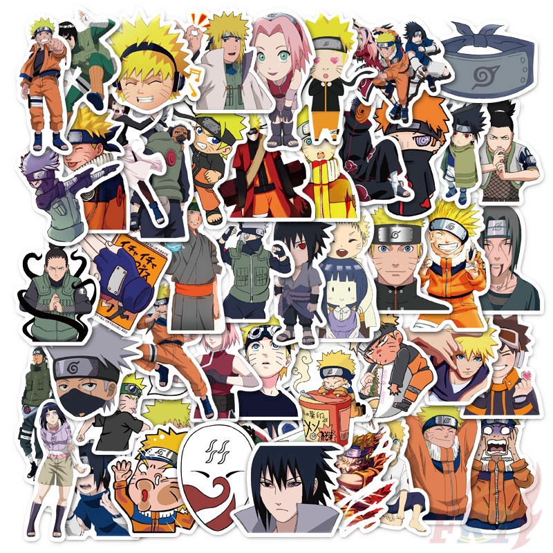 ❉ Naruto - Series 02 Anime Stickers ❉ 50Pcs/Set Uzumaki Naruto Uchiha Sasuke DIY Fashion Decals Doodle Stickers
