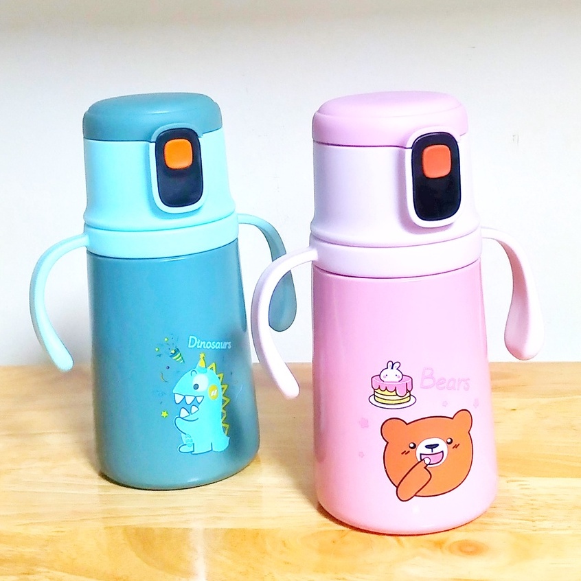 Bình giữ nhiệt thú có quai cầm, hiển thị nhiệt độ nước 350ml.