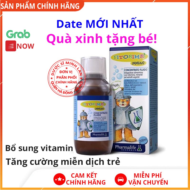 Immuno Bimbi Fitobimbi - Tăng cường hệ miễn dịch, nâng cao sức đề kháng, hồi phục nhanh, hết ốm vặt ở trẻ(Chai 200ml)