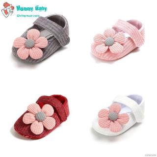 Giày tập đi đính hoa đế mềm chống trượt cho bé gái