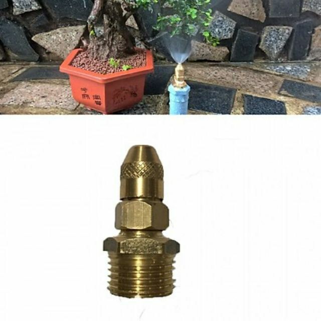 Bộ 30 đầu bép đồng thau phun tưới lan , tưới cây chân ren ngoài 21mm