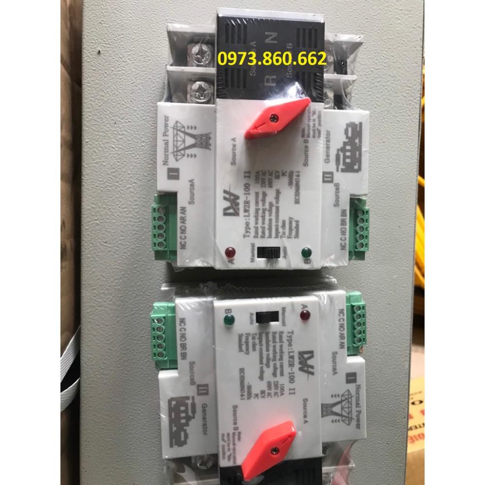 TỦ CHUYỂN NGUỒN TỰ ĐỘNG ATS 2P 100A - Tự động chuyển nguồn 2 công tơ mỗi cái dùng 15 ngày một tháng -TBĐ