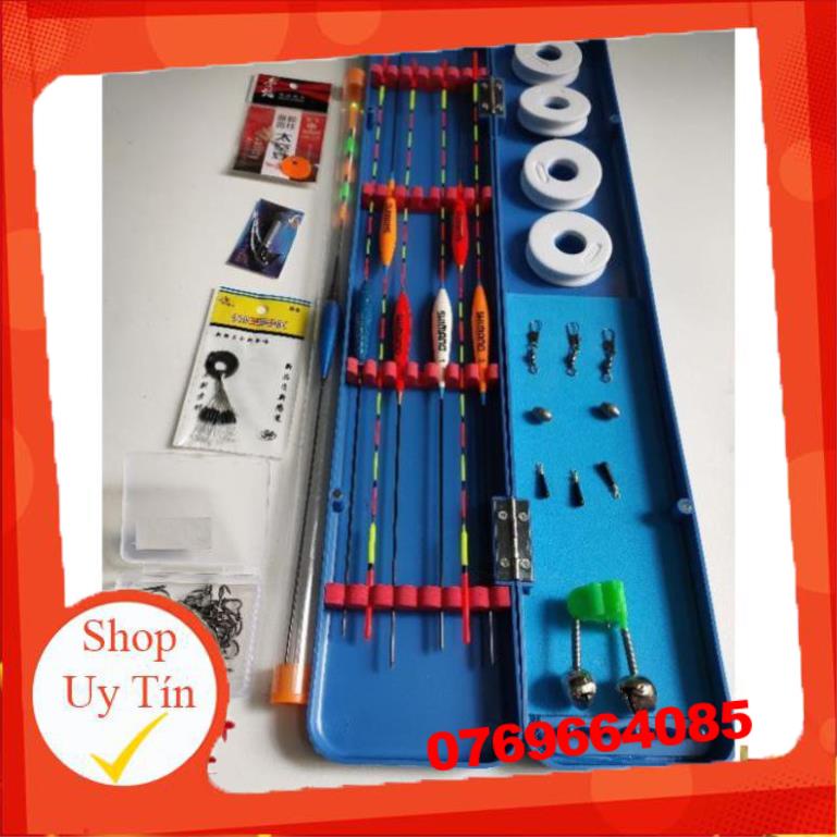 Combo Hộp Phao Câu Cá 6 Quả Kèm 14 Món Theo Kèm PHỤ KIỆN CÂU ĐÀI CÂU ĐƠN ĐẦY ĐỦ -Đ𝗢̂̀ 𝗖𝗔̂𝗨 𝟳𝟭𝟲