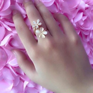 🍀 Nhẫn hoa hồng phủ đá mắt mèo