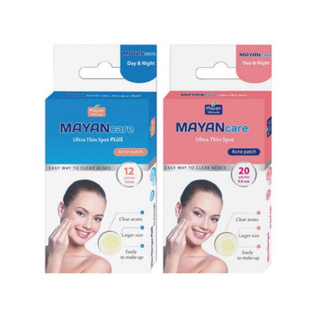 Miếng dán mụn cấp tốc Mayan Care 20 miếng và 12 miếng chính hãng